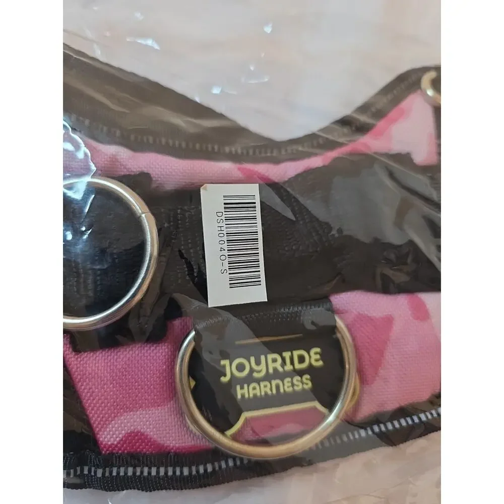 “JOYRIDE” HARNESS SIZE “S” NO PULL, 3 Rings Safety FOR DOGS 10-19lbs Pink Camo